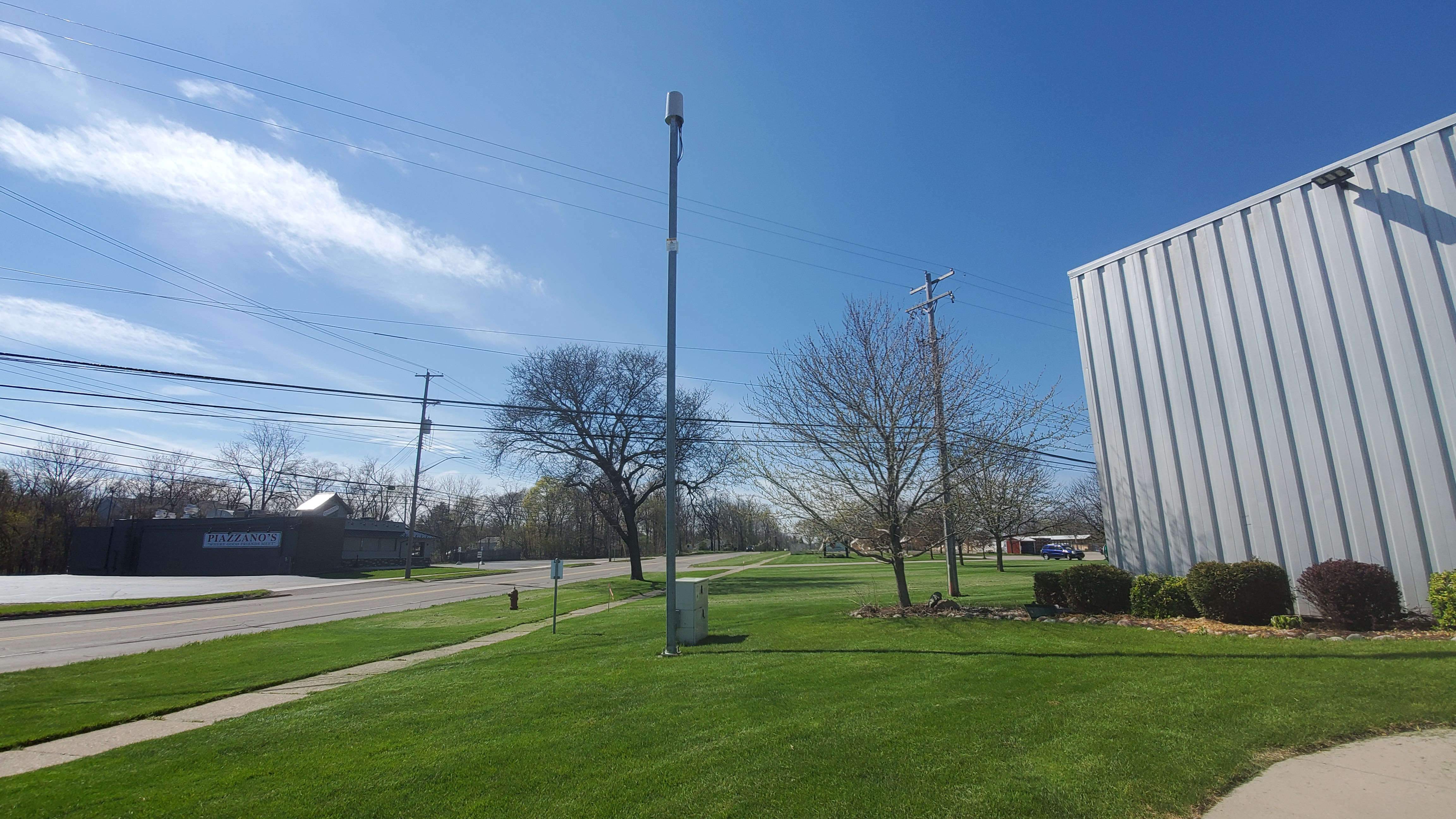 ACD small cell site beside a road in Lansing